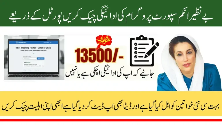 BISP Web Portal October 2025 - Easy Method to Check Payment and CNIC Online