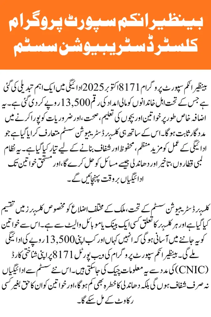 BISP 8171 October 2025 Payment Guide: Understanding Cluster Distribution in Detail