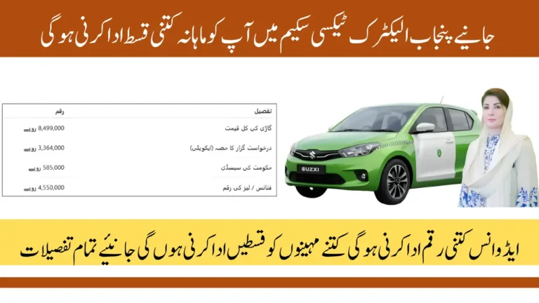 E-Taxi Scheme 2025 Repayment Schedule - Down Payment and Monthly Installment Plan